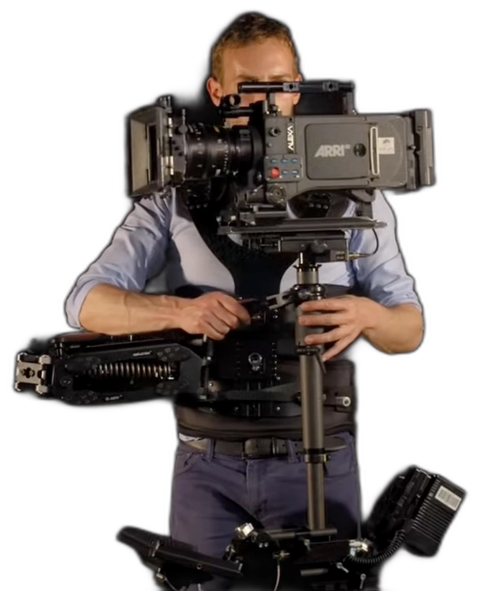 Vladimir Peeters operating a Steadicam rig